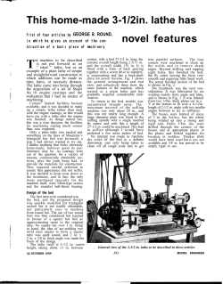 This home-made 3-1/2in. lathe has novel