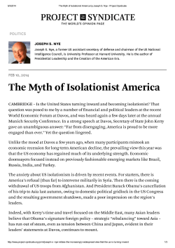 The Myth of Isolationist America