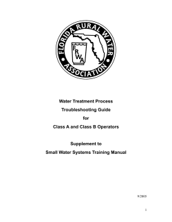 Drinking Water A and B Manual