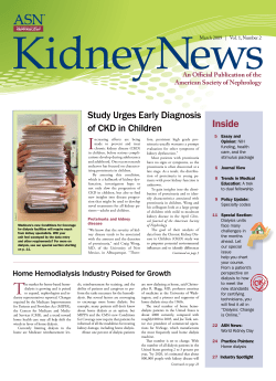 Kidney News - March 2009 - American Society of Nephrology