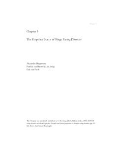 Chapter 3 The Empirical Status of Binge Eating Disorder