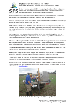 Dig deeper to better manage soil acidity