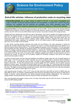 End-of-life vehicles: influence of production costs on recycling rates