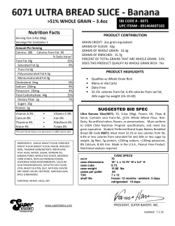 Nutrition Facts >51% WHOLE GRAIN &ndash; 3.4oz