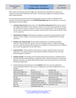 Test Center Technical Configuration Guidelines - CLEP
