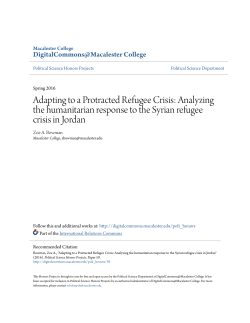 Adapting to a Protracted Refugee Crisis: Analyzing the humanitarian