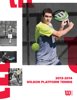 2013-2014 WILSON PLATFORM TENNIS