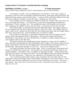 HISTORICAL FICTION: Lexington