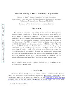 Precision Timing of Two Anomalous X