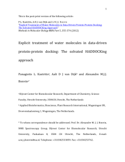 Explicit treatment of water molecules in data-‐driven protein