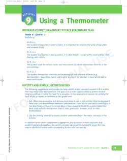 9 Using a Thermometer