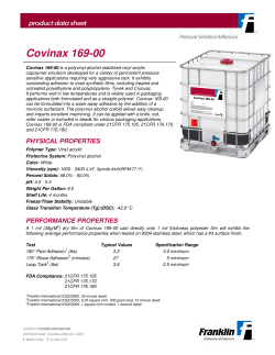 Covinax 169-00 - Franklin Adhesives and Polymers
