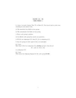 MATH 113 - S2 MID-TERM 1 1. (6 pts, 1 pt each) Answer True (T) or