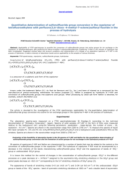 Fluorine notes- Quantitative determination of sulfonylfluoride group