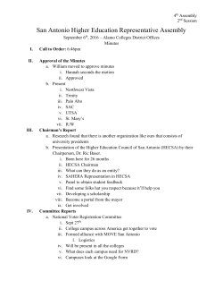 San Antonio Higher Education Representative Assembly