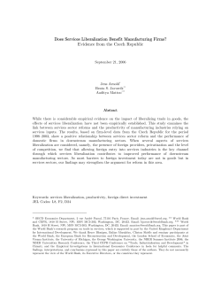 Does Services Liberalization Benefit Manufacturing Firms