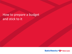 How to prepare a budget and stick to it