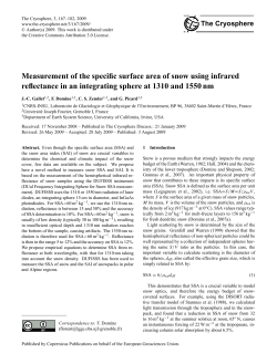 Measurement of the specific surface area of snow using