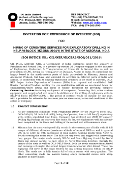 INVITATION FOR EXPRESSION OF INTEREST (EOI) FOR HIRING