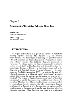 Chapter 2 Assessment of Repetitive Behavior Disorders