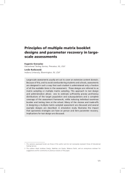Multiple matrix booklet design - IEA