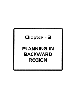 Chapter - 2 PLANNING IN BACKWARD REGION