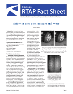 Tire Pressure and Wear - The University of Kansas