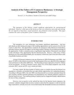 Analysis of the Failure of E-Commerce Businesses: A Strategic