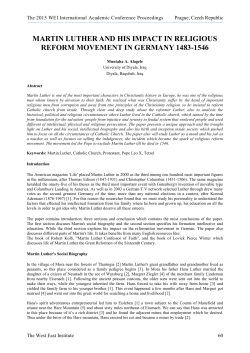 martin luther and his impact in religious reform