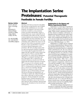 The Implantation Serine Proteinases