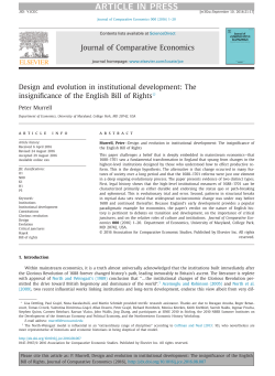 Design and evolution in institutional development
