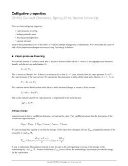 Colligative properties - Quantum aspects of the world