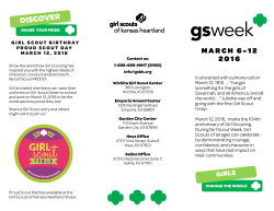 2016 GS Week Brochure - Girl Scouts of Kansas Heartland