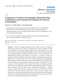 Comparison of Volunteered Geographic Information Data