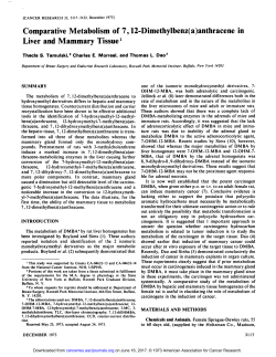 Comparative Metabolism of 7,12-Dimethylbenz