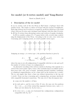Ice model (or 6-vertex model) and Yang