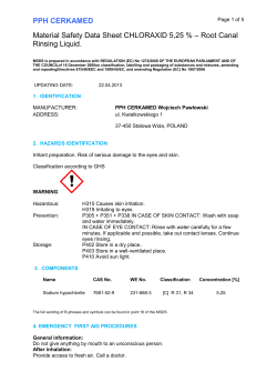 PPH CERKAMED Material Safety Data Sheet CHLORAXID 5,25
