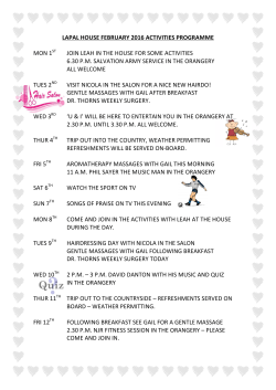 our Programme of Events