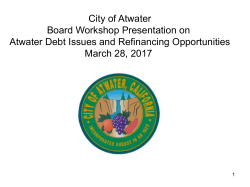 City of Atwater Board Workshop Presentation on Atwater Debt
