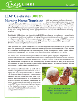 LEAP LINES: 2017 Spring Issue - Linking Employment, Abilities and
