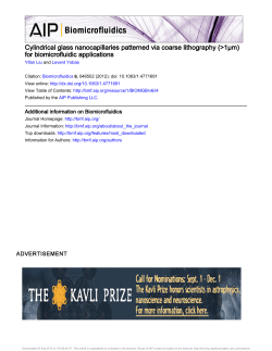 Cylindrical glass nanocapillaries patterned via coarse lithography
