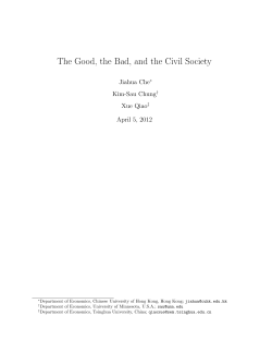 The Good, the Bad, and the Civil Society