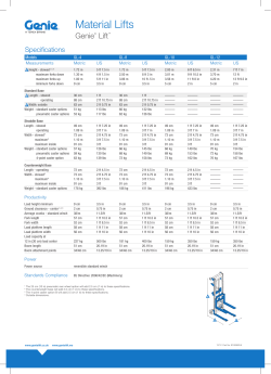 Genie Lift specification
