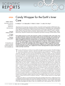 Candy Wrapper for the Earth`s Inner Core