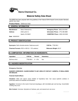 Sierra Chemical Co - Complete Welders Supply