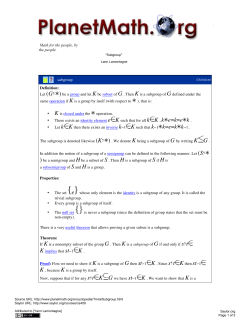 Math for the people, by the people. subgroup Definition: Let (G ) be a