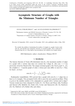 Asymptotic Structure of Graphs with the Minimum Number of Triangles