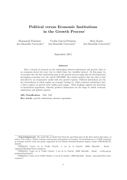 Political versus Economic Institutions in the Growth Process
