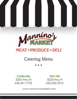 Catering Menu - Mannino`s Market