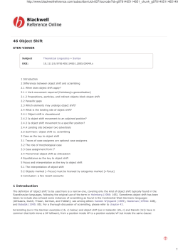 46 Object Shift : The Blackwell Companion to Syntax : Blackwe